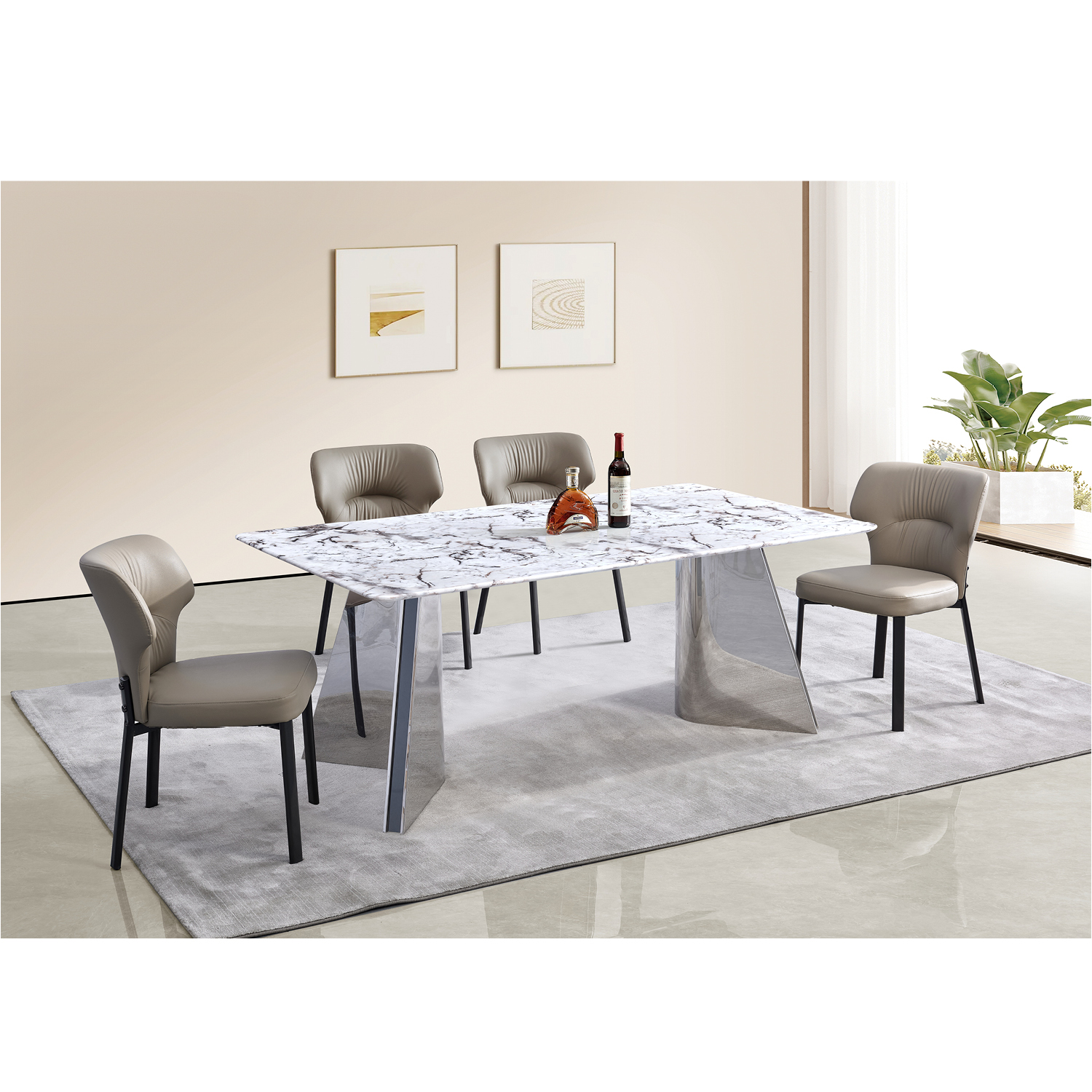 餐桌：A-06#，餐椅：Y-202#