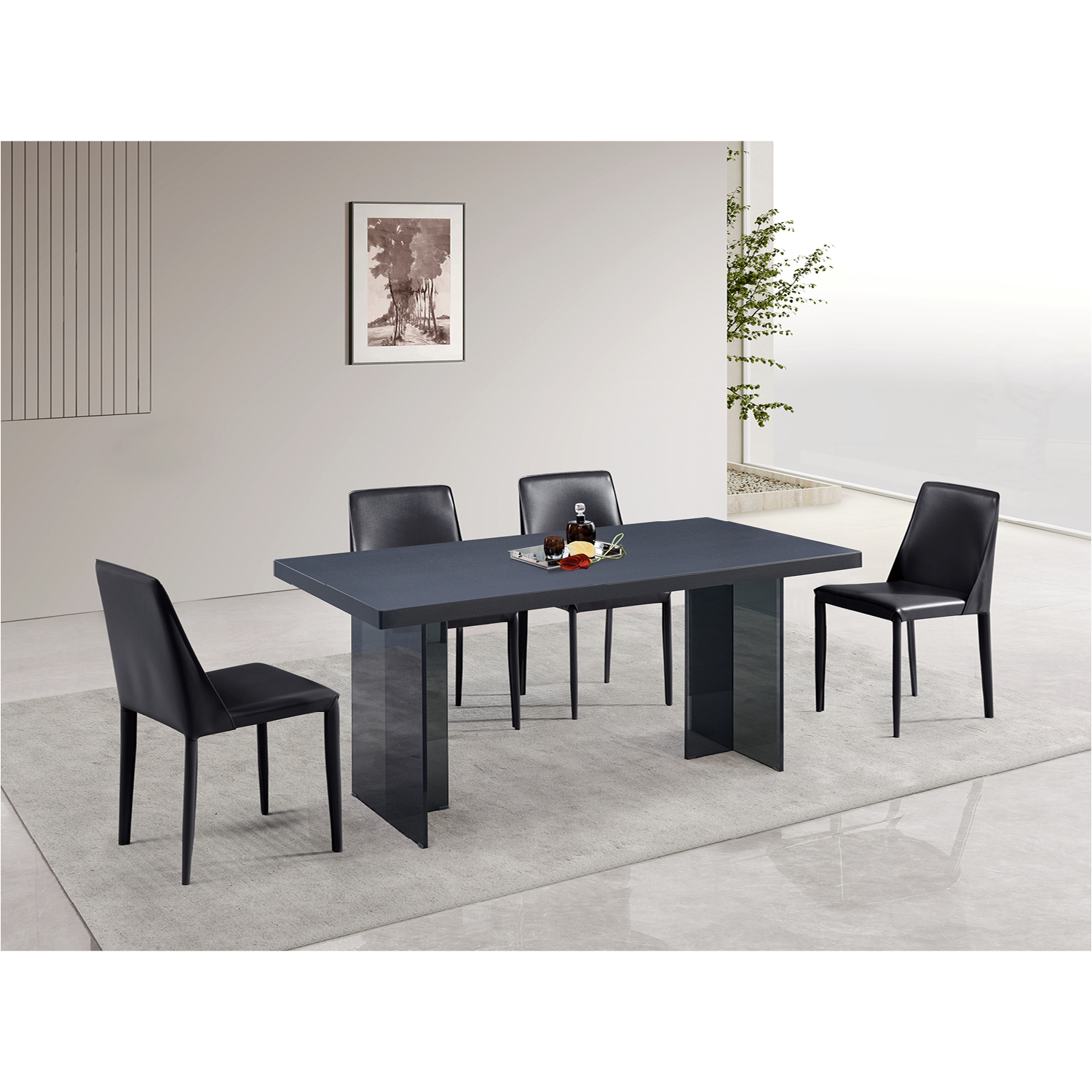 餐桌：B-06#，餐椅：马鞍椅#