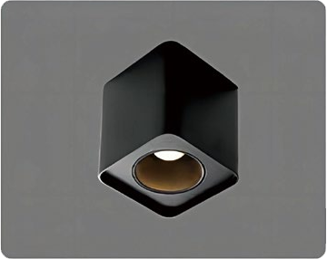 LK-明装射灯，黑方#