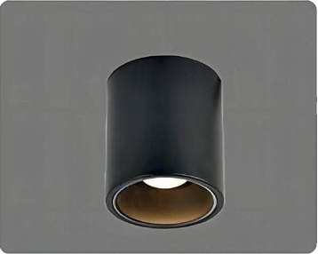 LK-明装射灯，黑圆#