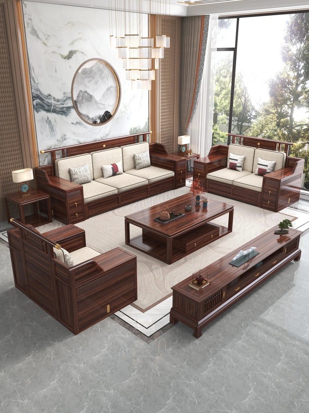 H8811#实木扶手沙发