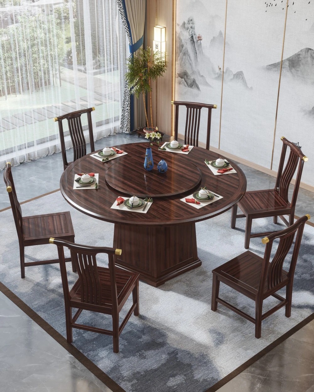 H551#圆桌H538#餐椅