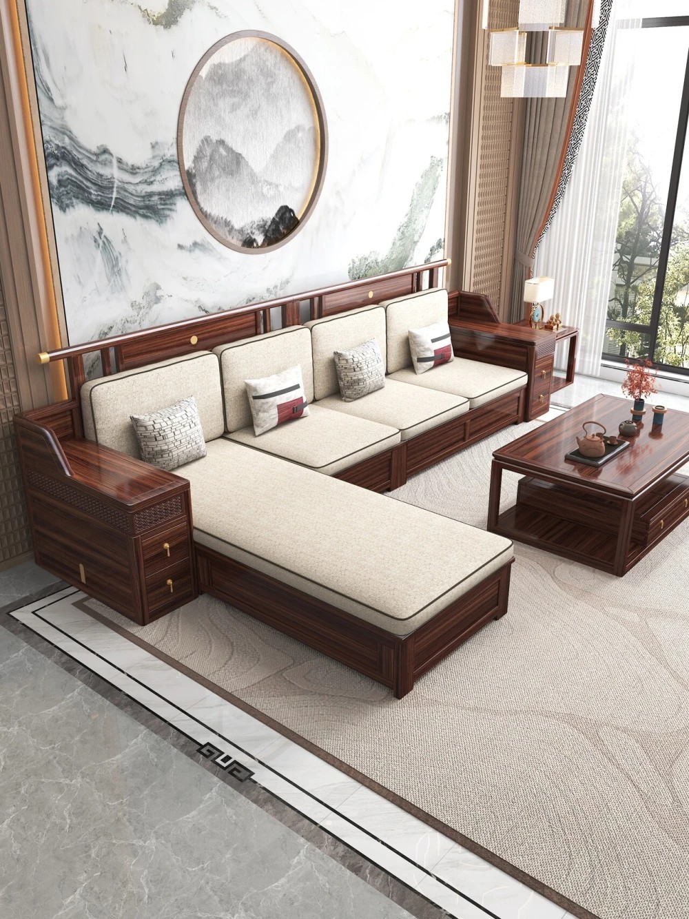 H8811#实木扶手沙发