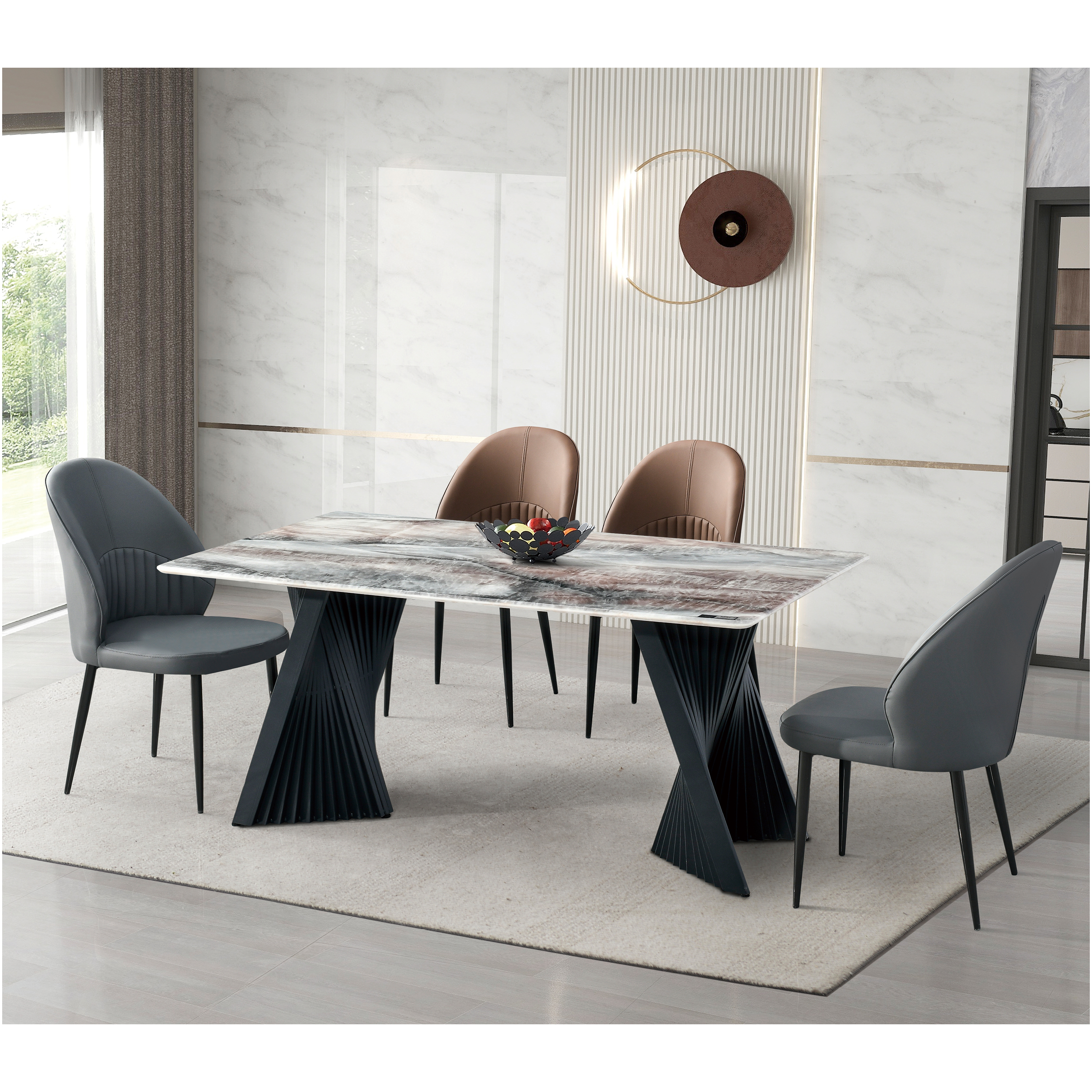 餐桌：T-101（风琴架）#；餐椅：508#